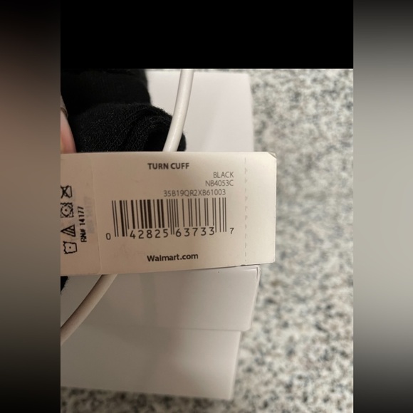 NWT “NOBO” Black “TURN CUFF” Socks-( NO BOUNDARIES) - Fits for Shoe Sizes 8-12 - Picture 8 of 10